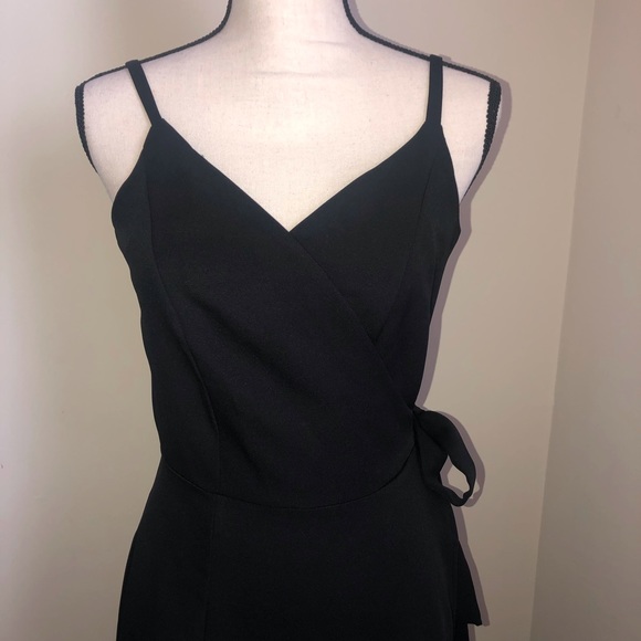 Anette black wrap A line dress - Picture 7 of 10